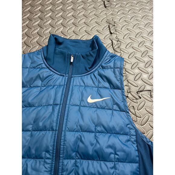 NIKE Therma-FIT Synthetic-Fill Running Puffer Vest Womens Size XS Blue Golf - Picture 2 of 9